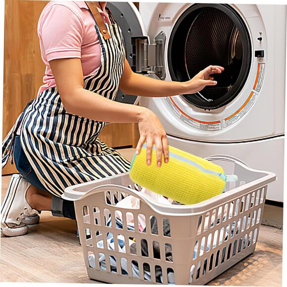 NWT ~ 2 Pack Large Thick Yellow Reusable Shoe Washing Bags for Washer & Dryer - Picture 5 of 9